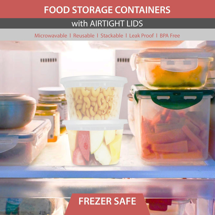 Value+ - 16oz Round Deli Container w/Lids