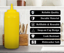Pro-Kitchen - 24oz Squeeze Bottle - Standard - Yellow - QY411Y Pro-Kitchen - 24oz Squeeze Bottle - Standard - Yellow - QY411Y