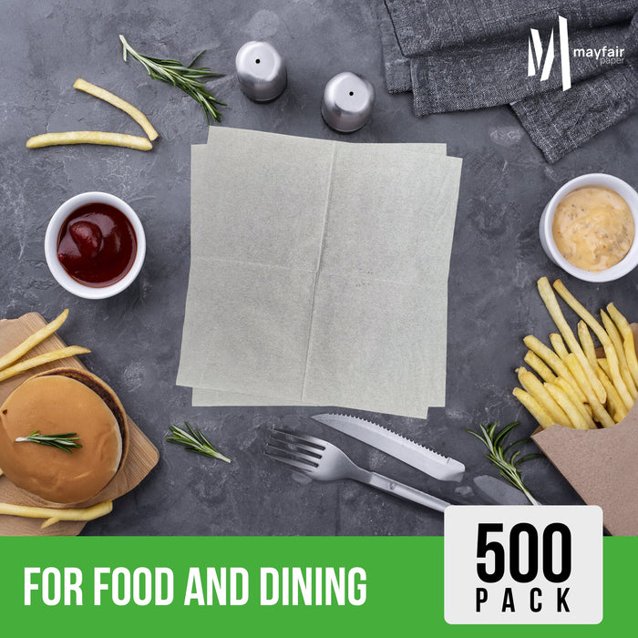 Mayfair - 1 Ply Lunch Napkins 1/4 Fold - White - LNAP01