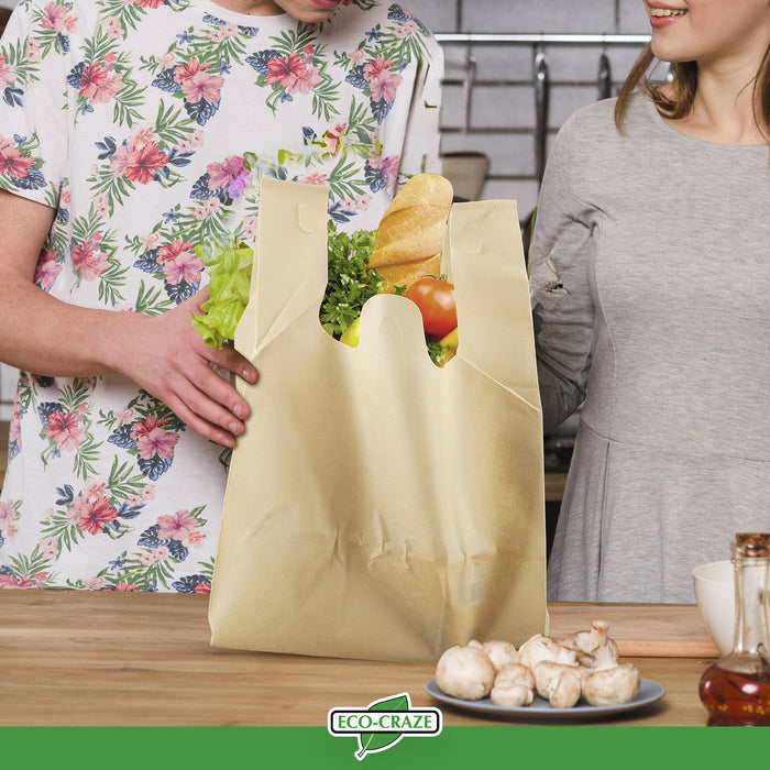 Eco-Craze - 10x7x18 – Non Woven - Plain Reusable Shopping Bag