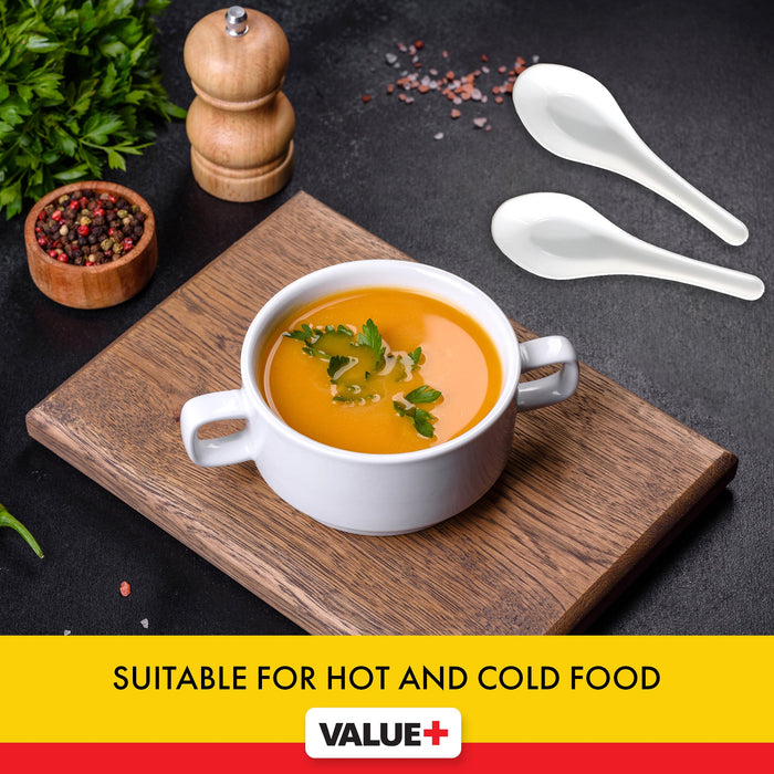 Value+ White Chinese Soup Spoon
