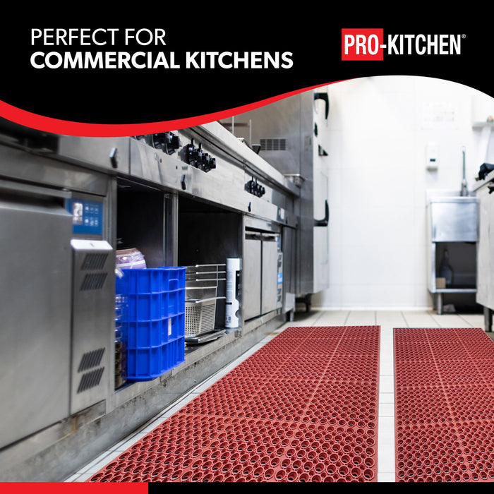 Pro-Kitchen - Red Rubber - Terracotta Anti-Fatigue Mat - 36