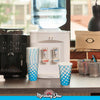 Morning Dew - 22oz Cold Paper Cups - Ice Blue Print - CPC22R
