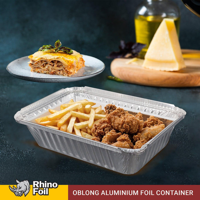 Rhino-Foil - 2 1/4 lb Oblong - Aluminium Foil Container - Heavy