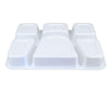 Value+ - 6 Comp Take-Out Thali with Lid - White - PP
