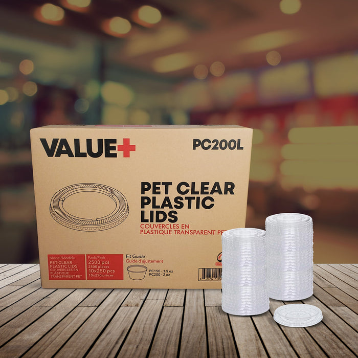 Value+ - 1.5oz - 2oz Portion Cup Lids - 62mm - PC200L