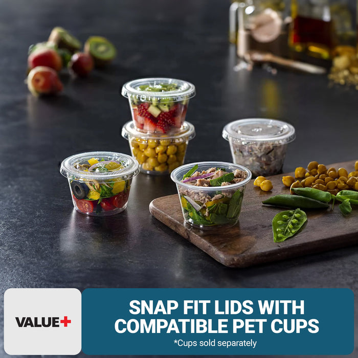 Value+ - 1.5oz - 2oz Portion Cup Lids - 62mm - PC200L
