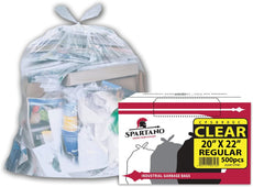 Spartano - Garbage Bags - Regular - Clear - 20 Spartano - Garbage Bags - Regular - Clear - 20