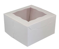 EB - 7 x 7 x 4 - 4 Cupcake Box with Window - White - 5281A EB - 7 x 7 x 4 - 4 Cupcake Box with Window - White - 5281A