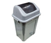 30L Square Waste Bin w/Push Lid - Grey