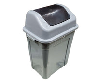 30L Square Waste Bin w/Push Lid - Grey 30L Square Waste Bin w/Push Lid - Grey