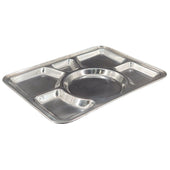 SS Meal Tray - 6 Compartment - Heavy SS Meal Tray - 6 Compartment - Heavy