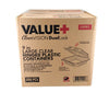 Value+ - Dual Lock - 9in Large Clear Hinged Containers - CV991