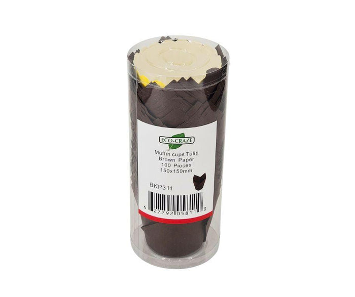 Decora - Muffin Cups - Tulip - Chocolate Brown