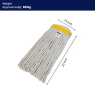 Spartano - 24oz White Synthetic Cut-End Mop Head - 3088 Spartano - 24oz White Synthetic Cut-End Mop Head - 3088
