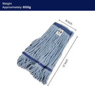 Spartano - 16oz Blue Synthetic Loop-End Mop Head - 3090 Spartano - 16oz Blue Synthetic Loop-End Mop Head - 3090