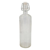 S&CO - Glass Bottle with Stopper 1L - Textured - Clear S&CO - Glass Bottle with Stopper 1L - Textured - Clear