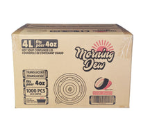 Morning Dew - Plastic Lids for 4 oz Paper Soup Container - 4L Morning Dew - Plastic Lids for 4 oz Paper Soup Container - 4L