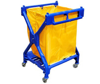 X-Frame - Laundry Cart - Blue Plastic Frame - Yellow Plastic Bag - Y1508 X-Frame - Laundry Cart - Blue Plastic Frame - Yellow Plastic Bag - Y1508