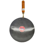 XC - Noor - Iron Tava 12 - Concave w/Wooden Handle XC - Noor - Iron Tava 12 - Concave w/Wooden Handle