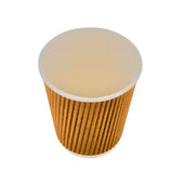 Morning Dew - 8 oz Tall Hot Paper Cup - Ripple - Kraft - RC-H8TK Morning Dew - 8 oz Tall Hot Paper Cup - Ripple - Kraft - RC-H8TK