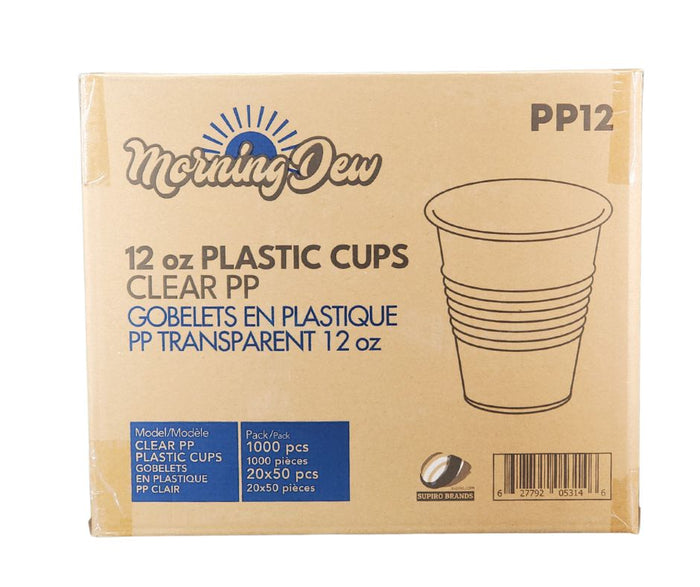 Morning Dew - 12oz Translucent Cups - PP12 - Plastic