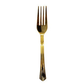 Plastic Fork - Gold - 18.7x2.8cm - SF54 Plastic Fork - Gold - 18.7x2.8cm - SF54