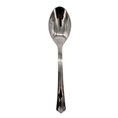 Plastic Soup Spoon - Silver - 18.9x3.9cm - SS58 Plastic Soup Spoon - Silver - 18.9x3.9cm - SS58
