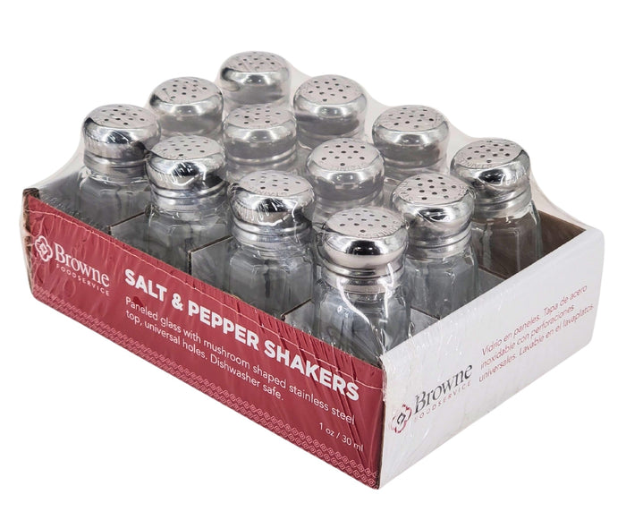 Browne - Salt & Pepper Shaker - Mushroom Top - 1oz/30ml 07/15
