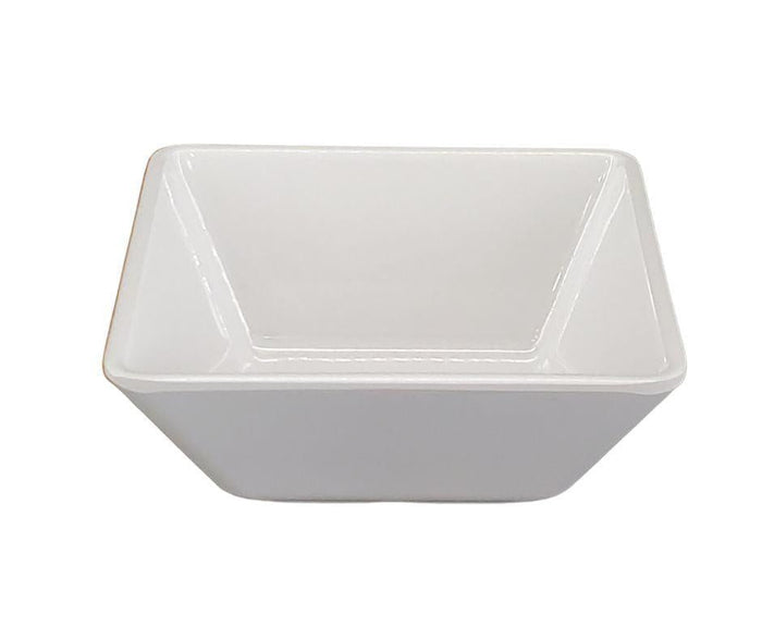 Melamine Square Bowl - White - 4