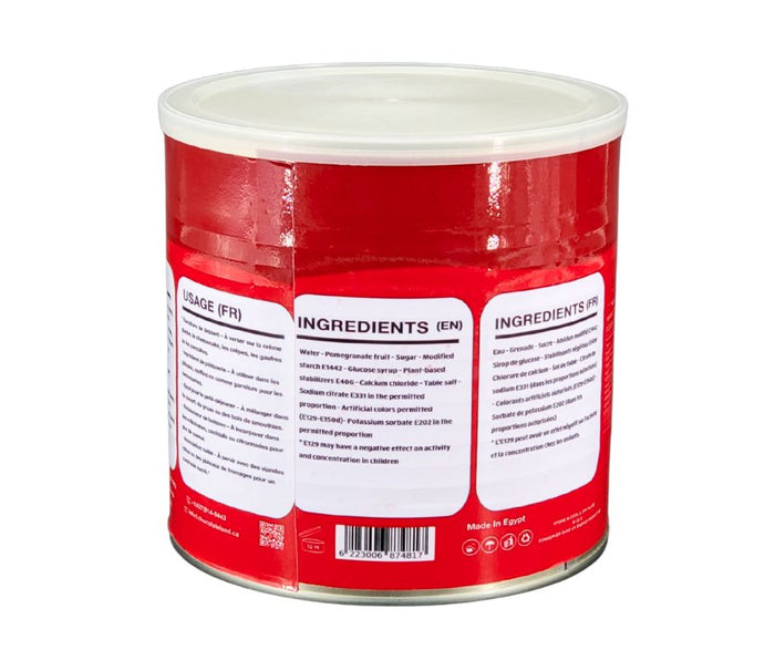 Chocolake - Fruit Filling Pomegranate 52% ( 2.7Kg Pail * 4 Pails/ Case)