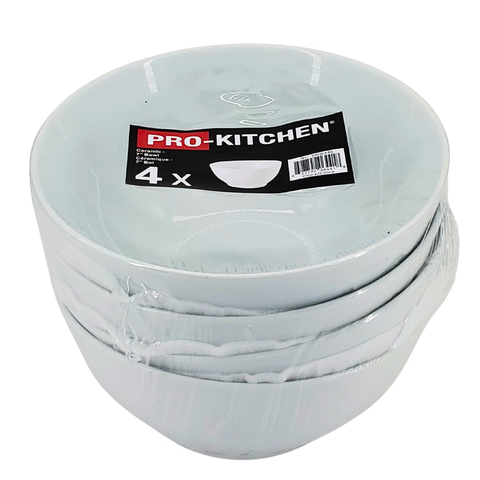 Pro-Kitchen Ceramic Bowl - 7”, White