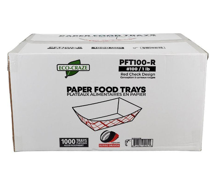 Eco-Craze - Food Trays - 1 lb - #100