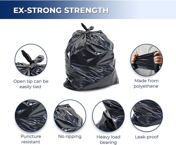 Spartano Ex-Strong Garbage Bags - Black, 42
