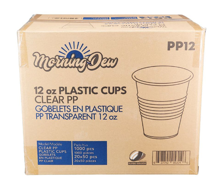 Morning Dew - 12oz Translucent Cups - PP12 - Plastic