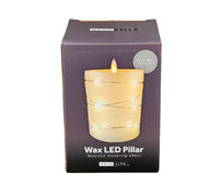 Deco Lite - LED Pillar w/String Lights - 3x3.9 Deco Lite - LED Pillar w/String Lights - 3x3.9