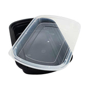 Rhino - Heavy 24oz Rectangular Combo Container - BLACK Rhino - Heavy 24oz Rectangular Combo Container - BLACK