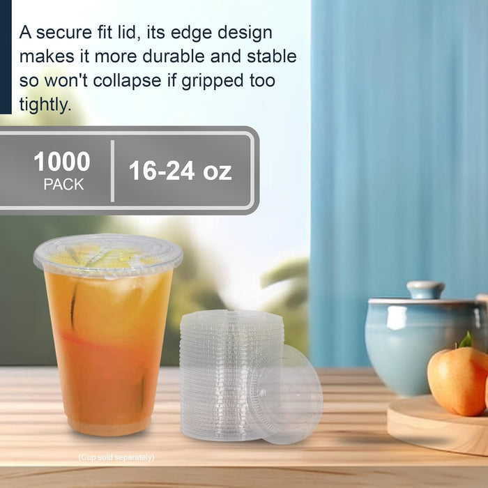 Morning Dew - Clear Flat Lid - 16-24oz Cup - 98mm - XFLAT-16