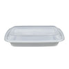 Value+ - 16oz Rectangle Plastic Container - White