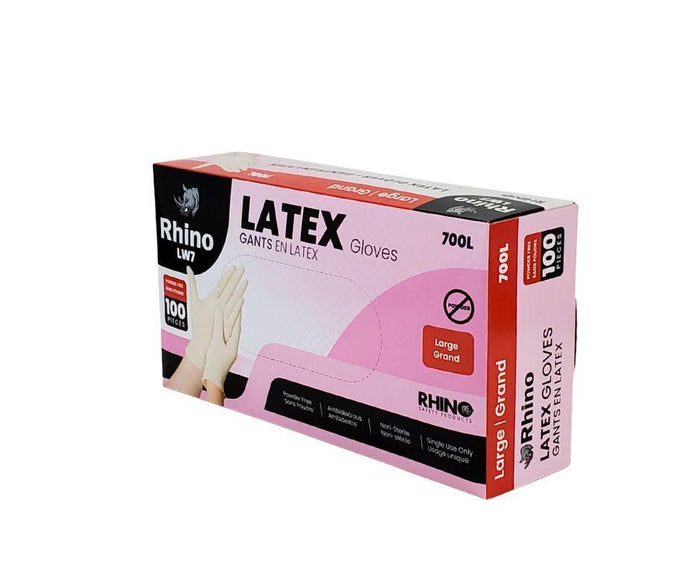 Rhino - Latex Gloves - Powder Free - Large - L700