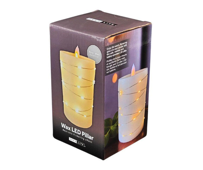 Deco Lite - LED Pillar w/String Lights - 3x4.9