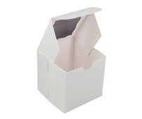 EB - Cup Cake Box with Window - White - 4x4x4 EB - Cup Cake Box with Window - White - 4x4x4