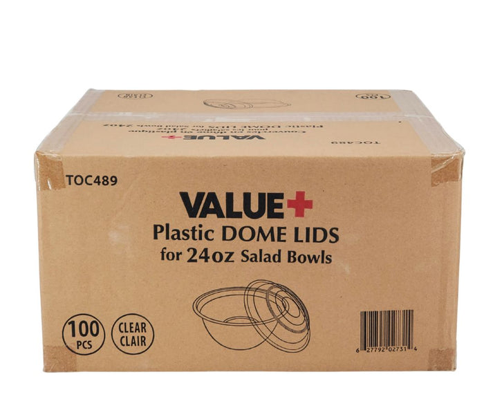 Value+ - Clear Dome Lid for 24oz Salad Bowls