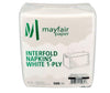 Mayfair - 1 ply Interfold Napkins 1/4 Fold - White - INAP01