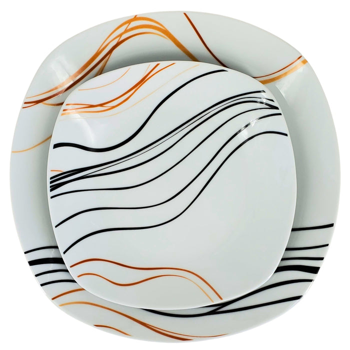 Dinnerware Set - Square Stripe (16 PCS)