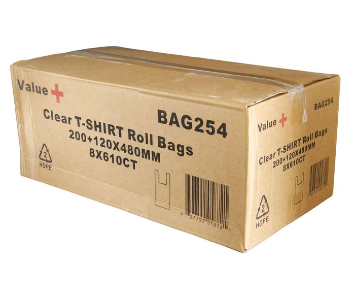 Value+ - Clear T-SHIRT Roll Bags