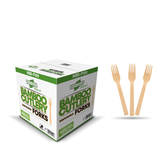 Eco-Craze - Bamboo Forks - Disposable - NBB-F100