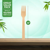Eco-Craze - Bamboo Forks - Disposable - NBB-F100 Eco-Craze - Bamboo Forks - Disposable - NBB-F100
