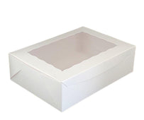 EB - 14 x 10 x 4 - 12 Cupcake Box with Window - White - 5284A EB - 14 x 10 x 4 - 12 Cupcake Box with Window - White - 5284A