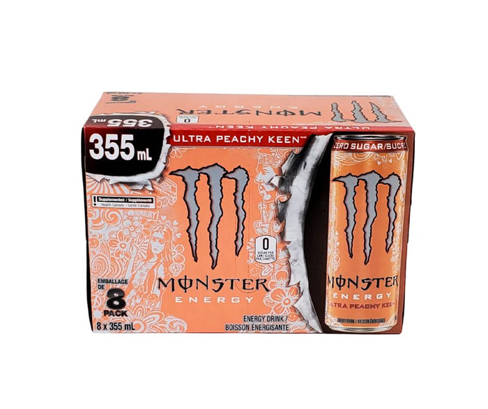 Monster Ultra Peachy Keen Energy Drink (Zero-Sugar) - 355mL